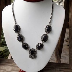 Purple sunstone on 925 silver overlay 18"